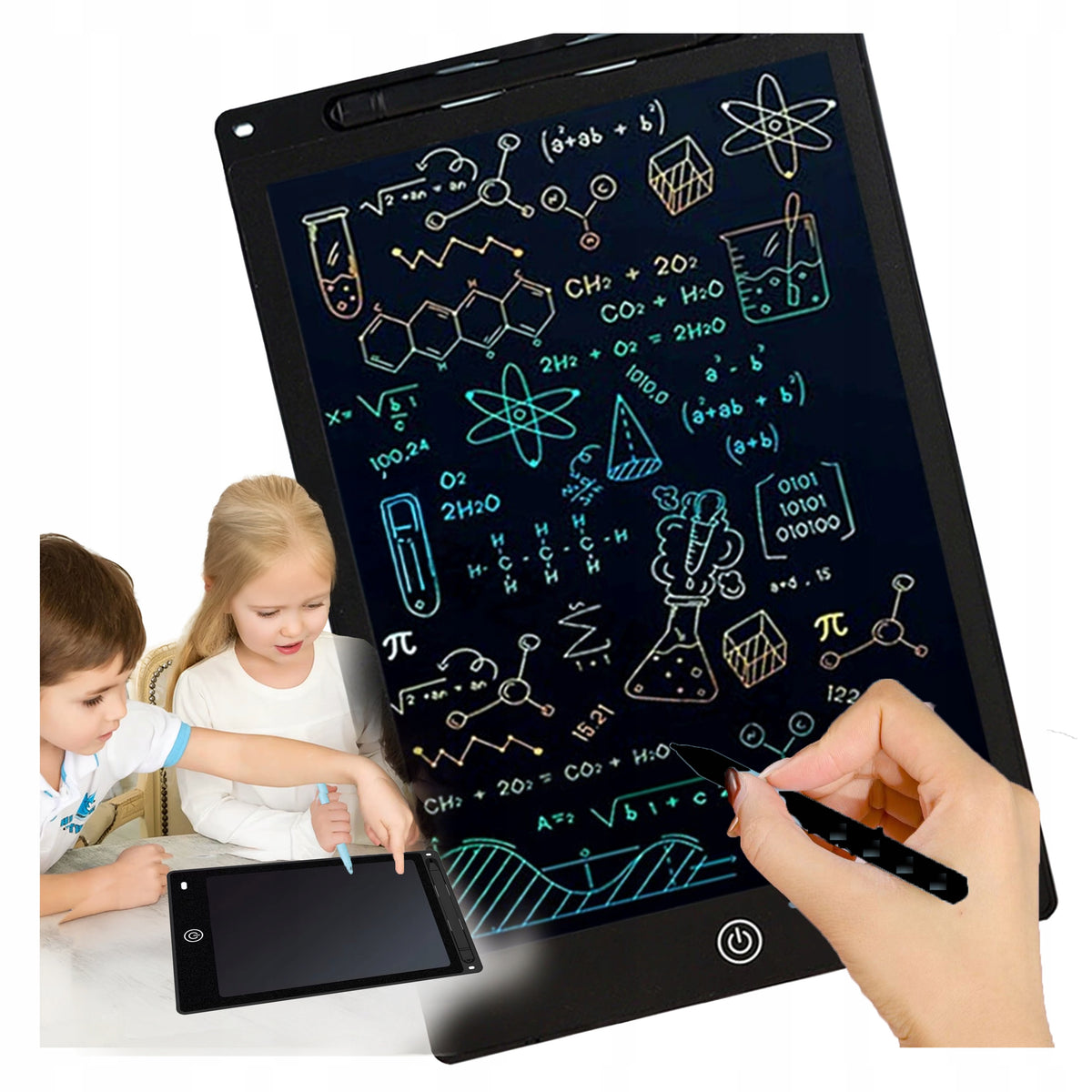 TABLET FOR WRITING AND DRAWING LCD 8,5" RAINBOW NOTEBOOK FOR CHILDREN LEARNING