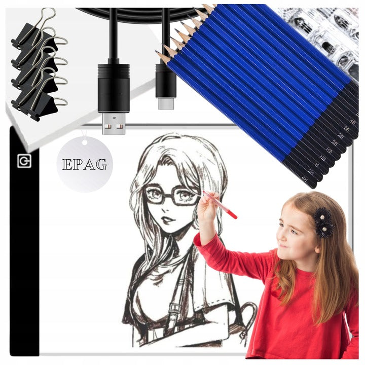 TABLET GRAPHIC BOARD DRAWING BOARD FOR LED drawing A4 CHILD'S DAY