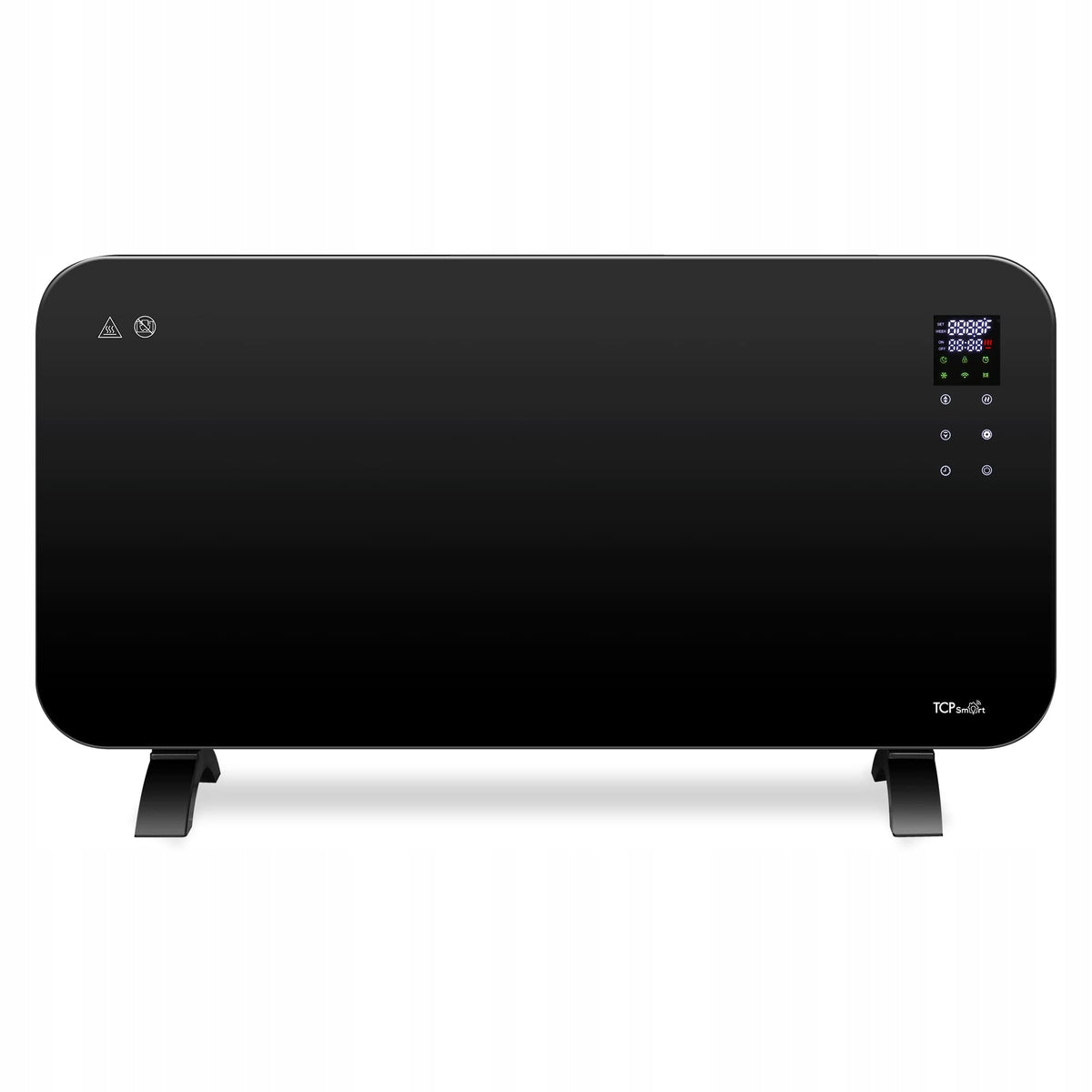 TCP Smart Glass Panel Heater 2000W Black with App, WiFi, 2 Heat Settings, Voice Control
