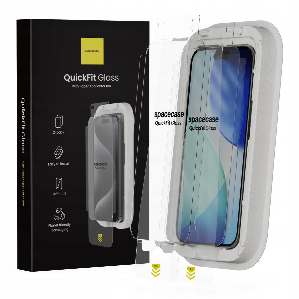 TEMPERED GLASS FOR IPHONE 16 PRO MAX / 17 PRO MAX WITH APPLICATOR - 2 PIECES