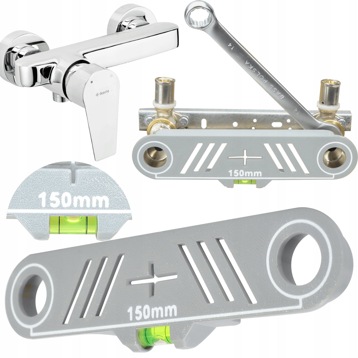 TEMPLATE STENCIL FOR LEVELING CAMS 150MM BATTERY MOUNT WITH SHELF ON
