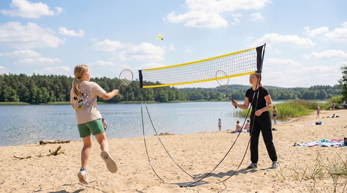 TENNIS VOLLEYBALL BADMINTON NET PORTABLE + COVER Packaging status original