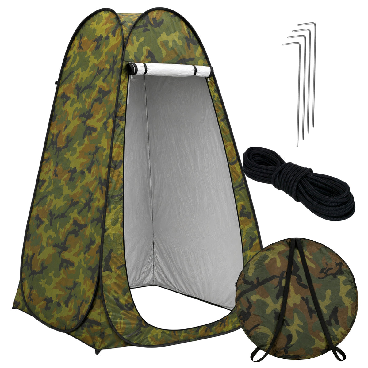 TENT CHANGING ROOM FOR SHOWER SELF-FOLDING CAMO TOURIST TOILET
