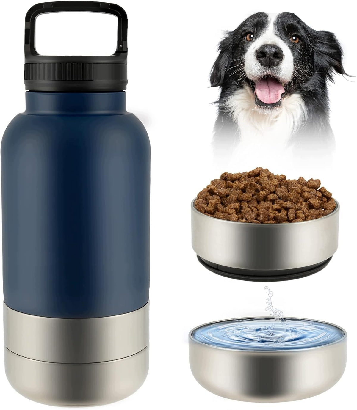 THERMAL BOTTLE FOR DOG 3in1 THERMOS BOWL 900ml STAINLESS STEEL STRONG