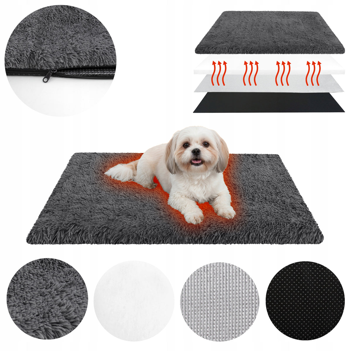 THERMAL INSULATION MAT FOR CAT DOG 70x50 CM HEATING BED L