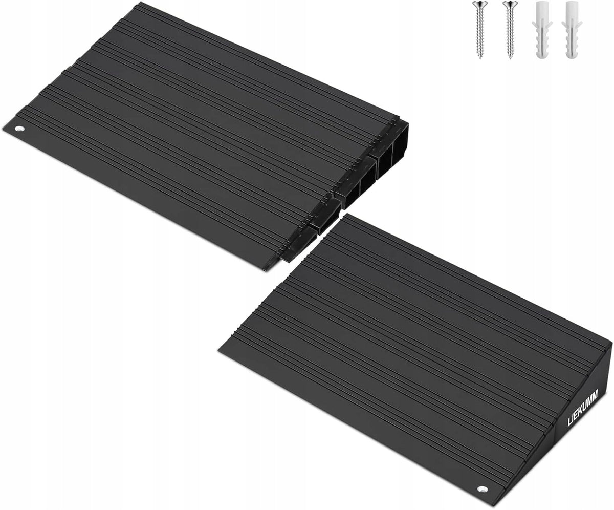 THRESHOLD RAMP ALUMINUM BLACK 1000KG CURBS INRUNS 80X25X5 SCOOTERS