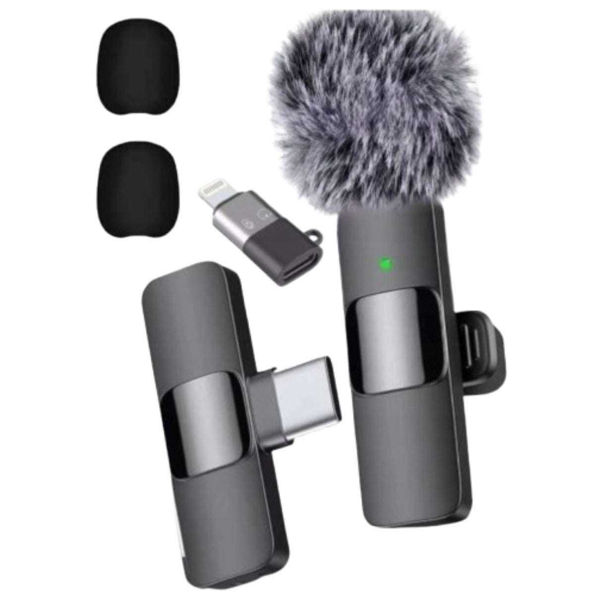 TIE MICROPHONE FOR VIDEO RECORDING IPHONE LIGHTNING IOS WITH FUR