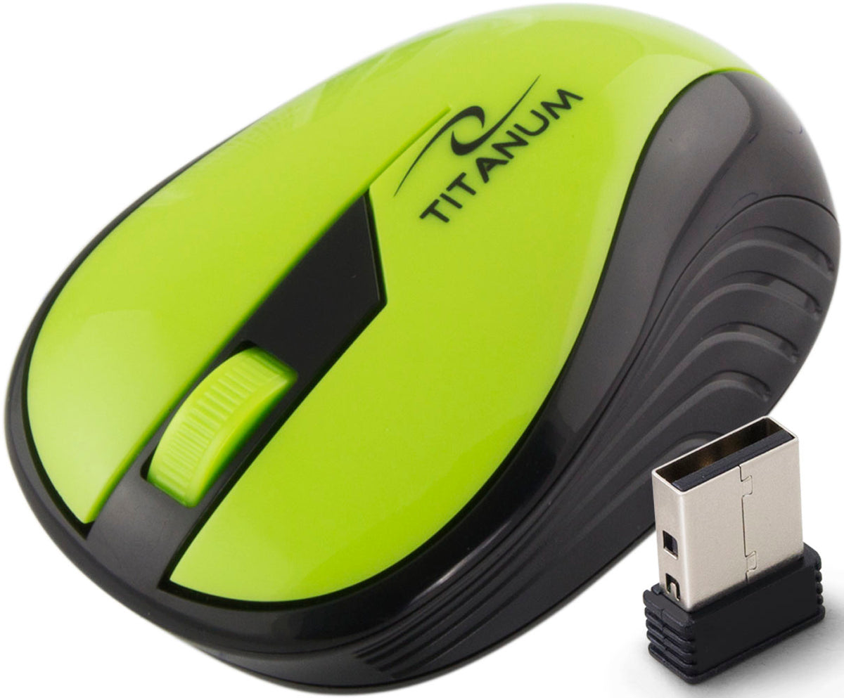 TITANUM RAINBOW 3D OPT MOUSE, BEZP, 2,4GHz GREEN