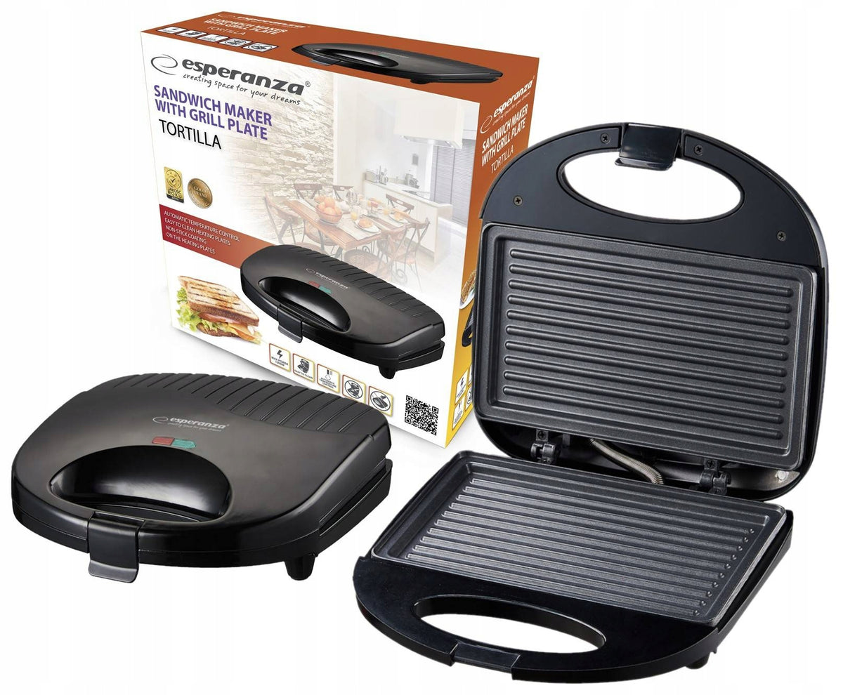 TOASTER FOR SANDWICHES TORTILLA GRILL 1000W ESPERANZA PLATE GRILL