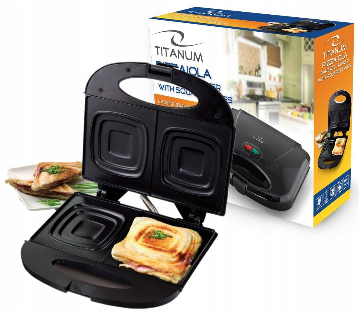 TOASTER GRILL FOR MAKING CRISPY BIG SANDWICHES 700W Packaging status original