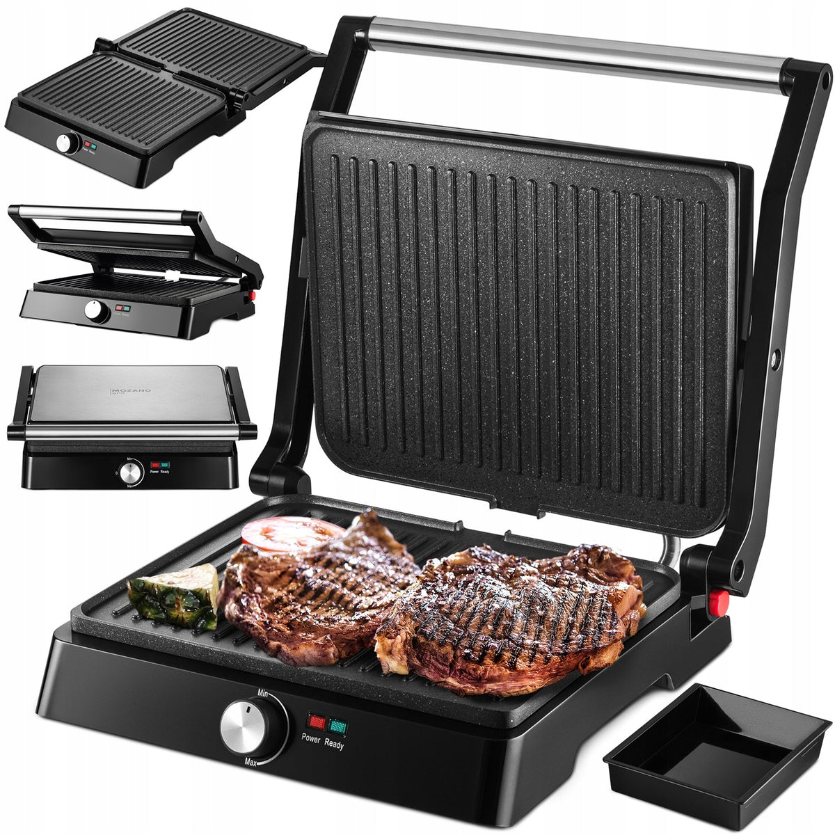 TOASTER OVEN GRILL FOR PANINI SANDWICHES ELECTRIC FOLDING STRONG 2200W