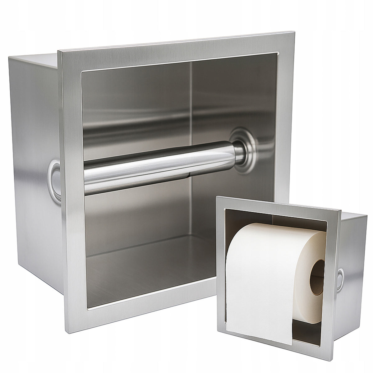 TOILET PAPER HOLDER WALL RECESSED WITH FLANGE MARCO-CH CHROME