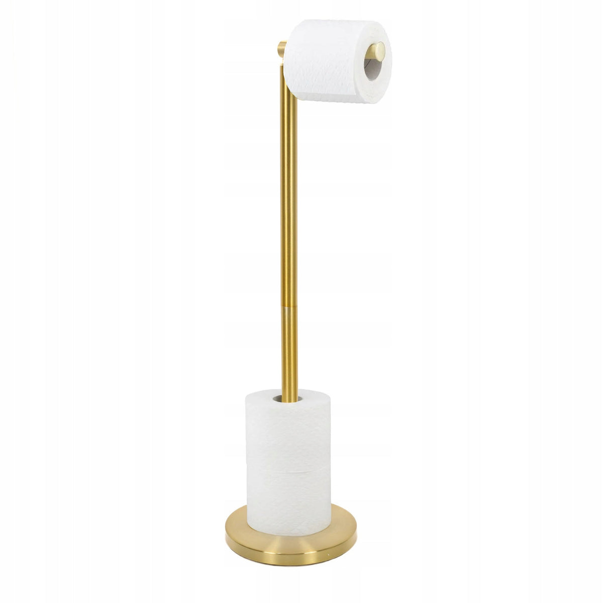 TOILET PAPER STAND GOLD FREESTANDING HEIGHT 55,5 CM STAINLESS STEEL