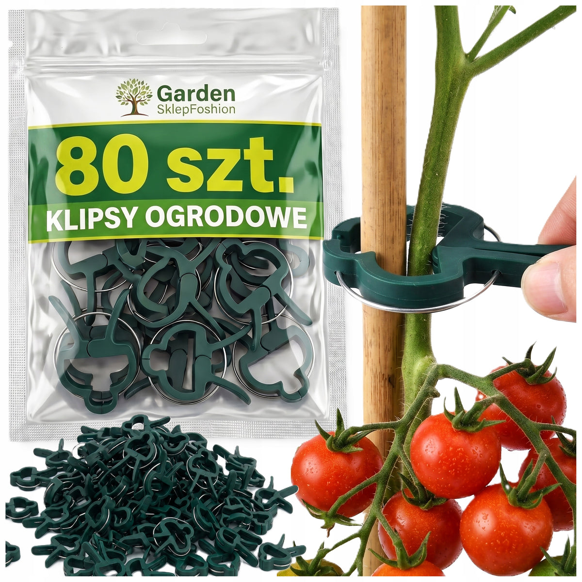 TOMATO CLIPS CLASPS GARDEN HANDLES PLANT CLIPS STEMS 80 pieces
