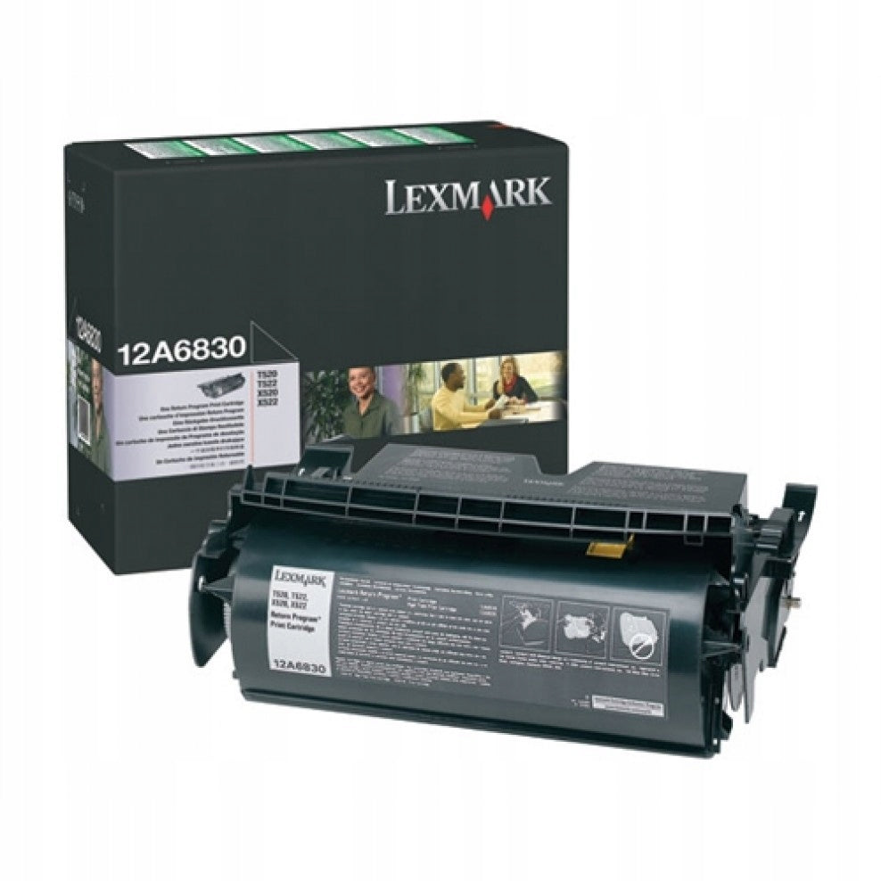 TONER ORIGINAL LEXMARK 12A6830 BLACK OEM