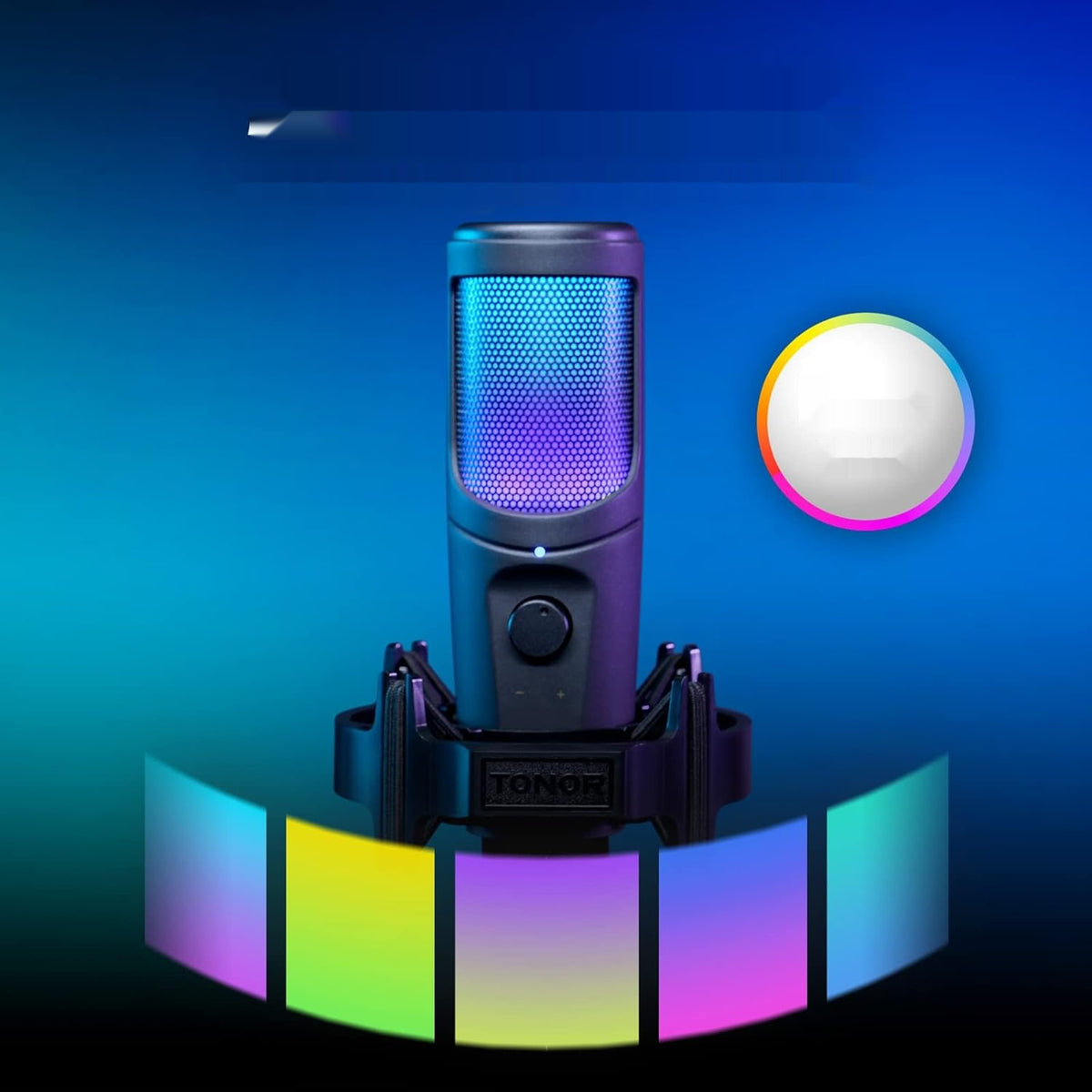 TONOR RGB TC40 RGB Microphone for Gaming, Podcasting, Streaming, PC, PS4/5 Manufacturer code TC40