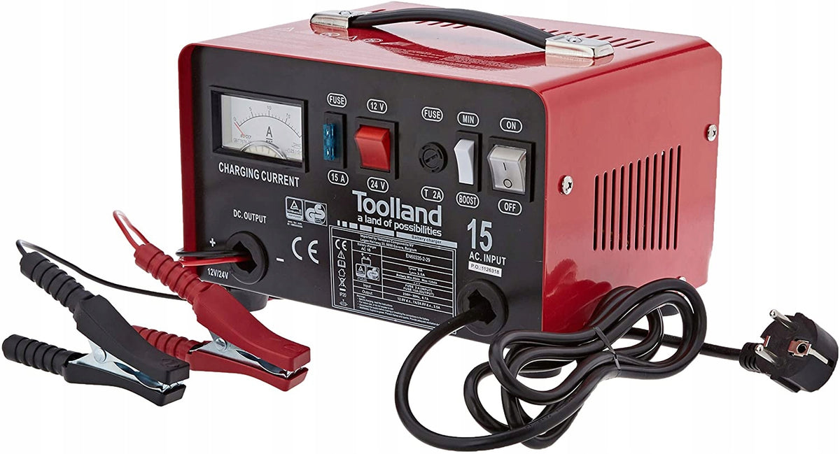 TOOLLAND SINGLE-PHASE CHARGER 9A 12/24V 133439