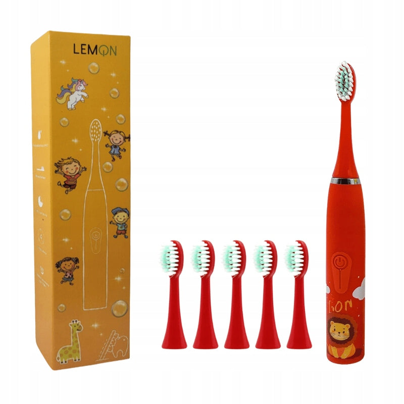TOOTHBRUSH FOR CHILDREN ELECTRIC SONIC TIP RED