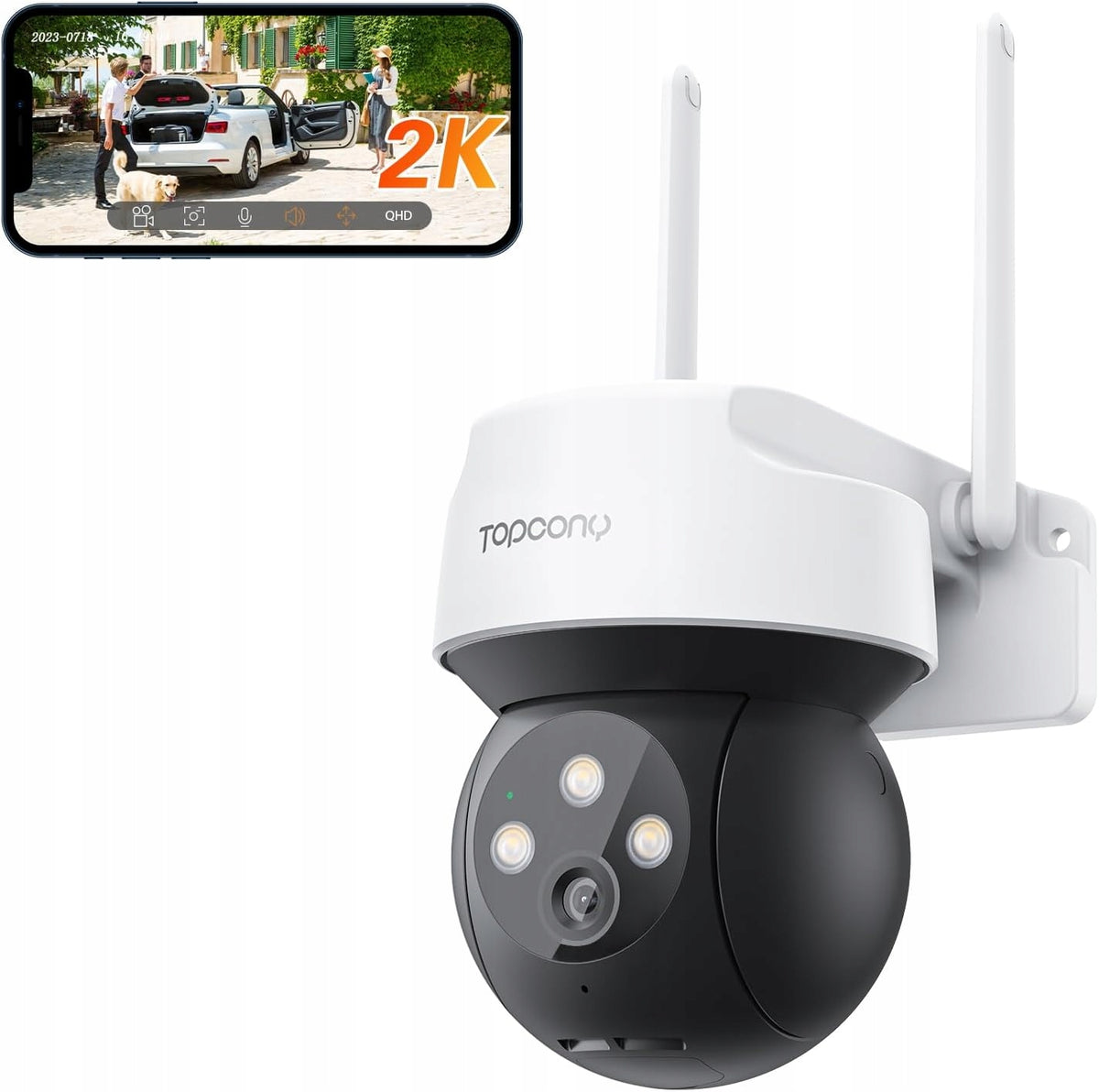 TOPCONY TY30 2K 360° security camera