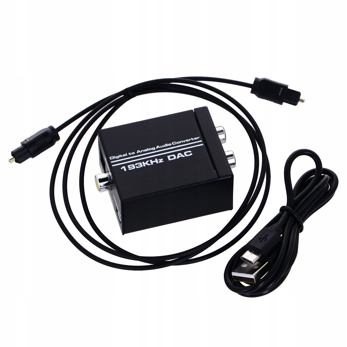 TOSLINK COAXIAL OPTICAL CONVERTER TO 2x CINCH RCA ADAPTER AUX ADAPTER Packaging status original