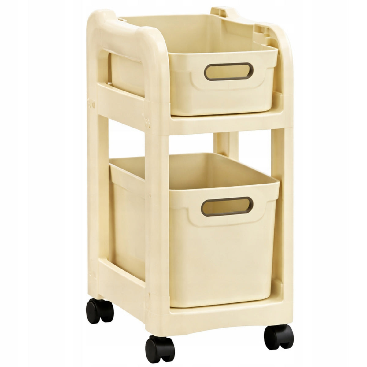 TOY CONTAINER PLASTIC BASKET DRAWER RACK MOBILE 2SHELVES ORGANIZER