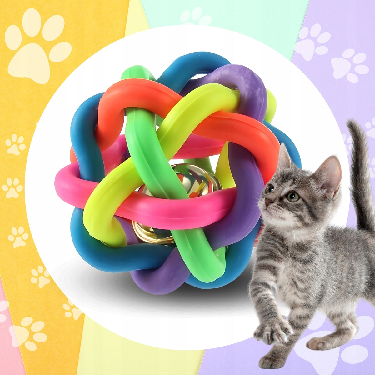 TOY RUBBER ball for cat teether bell CAT 5,5cm Packaging status original