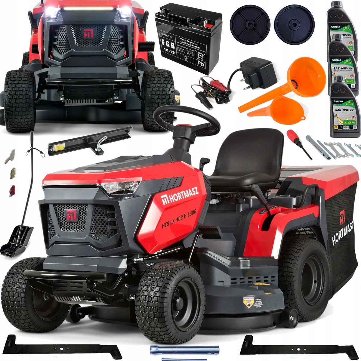 TRACTOR HORTMASZ 586cc Loncin V2 HYDRO-USA PUMP 102cm +LCD DISPLAY!!