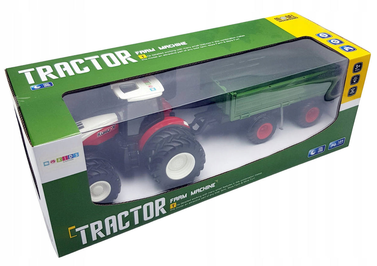 TRACTOR WITH TRAILER FOR CHILDREN BATTERY OPERATED GIFT BATTERY AND LED TOY Manufacturer code SK-83