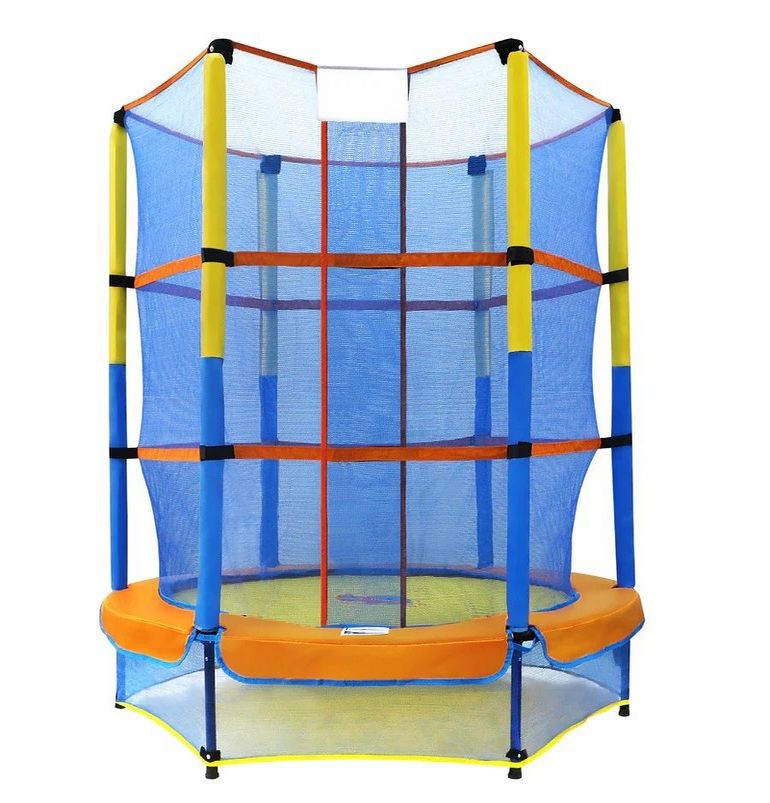 TRAMPOLINE FOR CHILDREN HOME WITH MESH - QUALITY + PLUSH FREEBIES! Manufacturer code TRAMPOLINA DOMOWA 150 cm