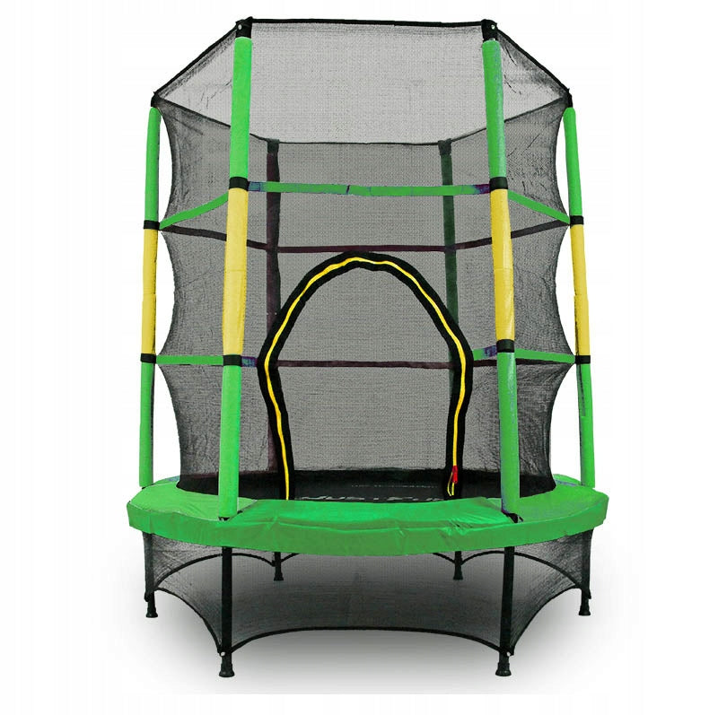 TRAMPOLINE FOR HOME AND GARDEN GREEN-YELLOW - 140 JF