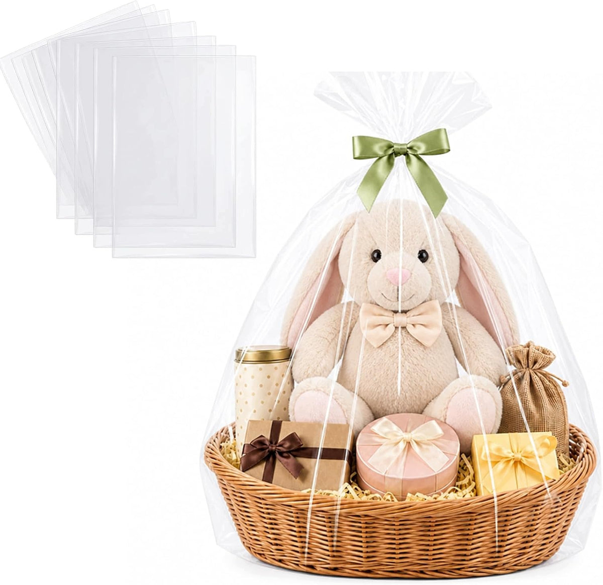 TRANSPARENT GIFT FILM 76X100 CM SET OF 8