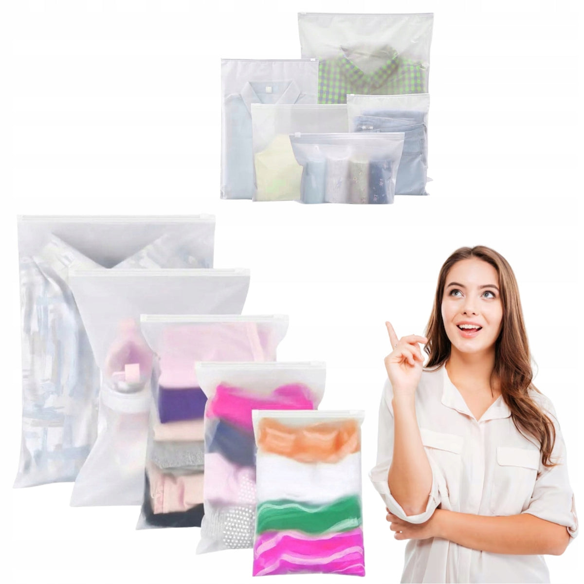 TRAVEL BAGS FOR CLOTHES WATERPROOF 40 x 50 x 10 cm ORGANIZER 26pcs CASE