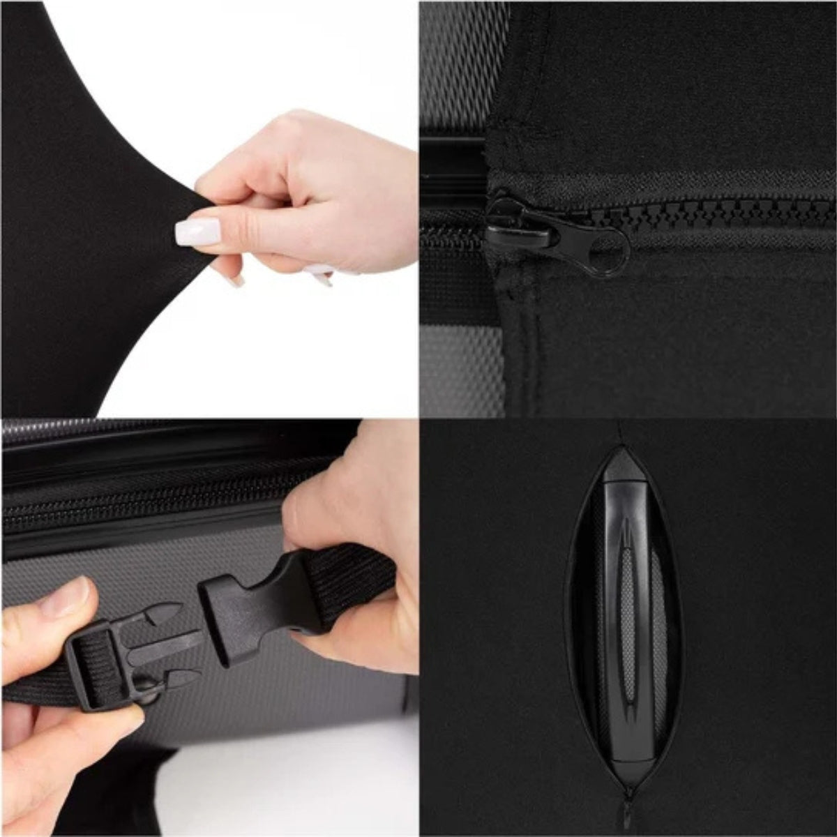 TRAVEL CASE COVER LUGGAGE PROTECTIVE CASE SIZE M BLACK Packaging status original