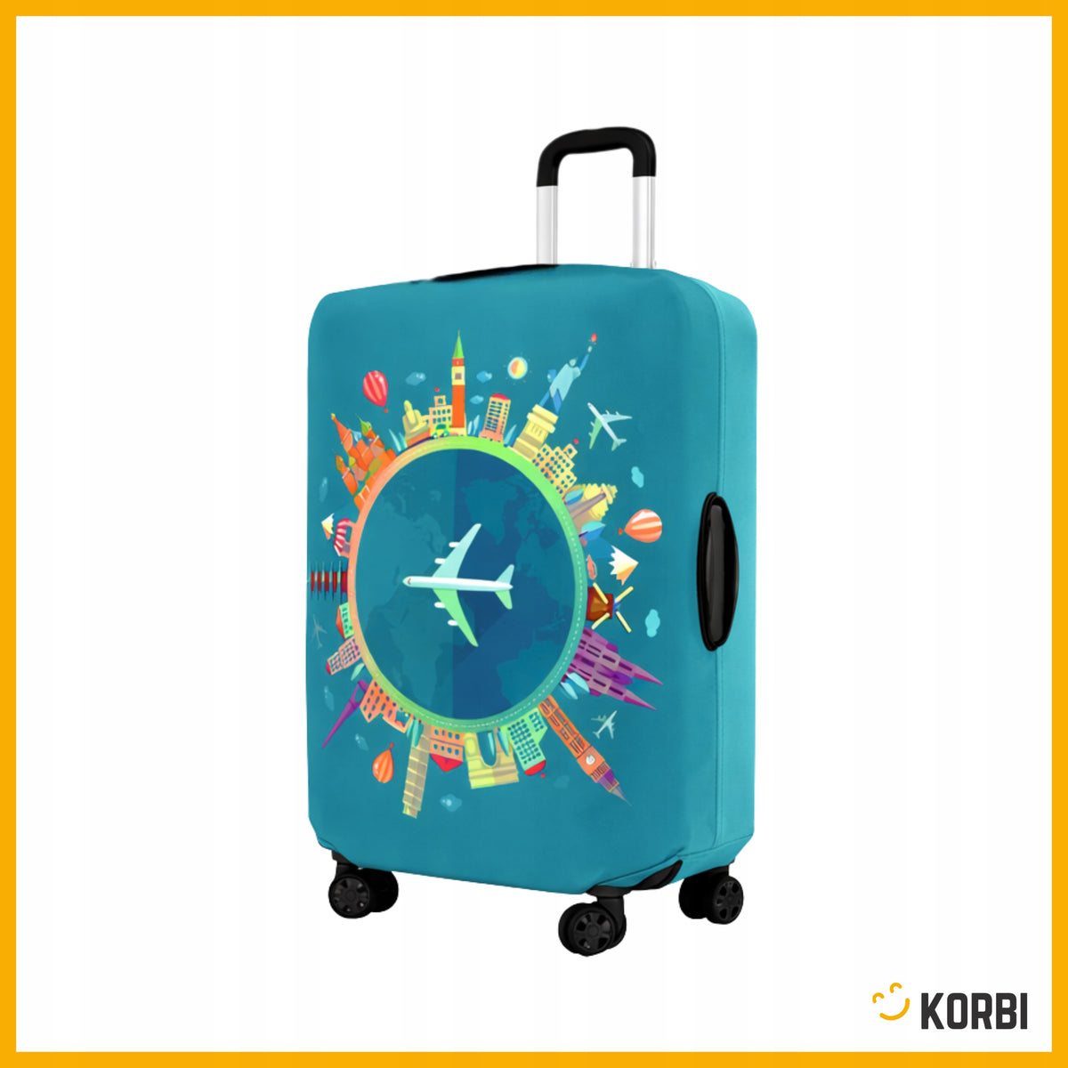 TRAVEL CASE COVER PROTECTIVE LUGGAGE ELASTIC CASE AIRPLANE XL Packaging status original