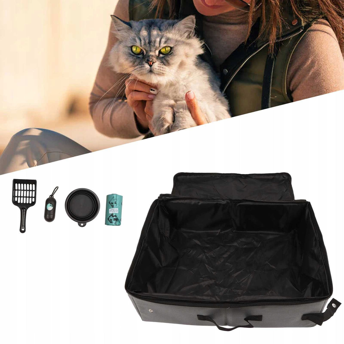 TRAVEL CAT LITTER BOX PORTABLE AIRTIGHT