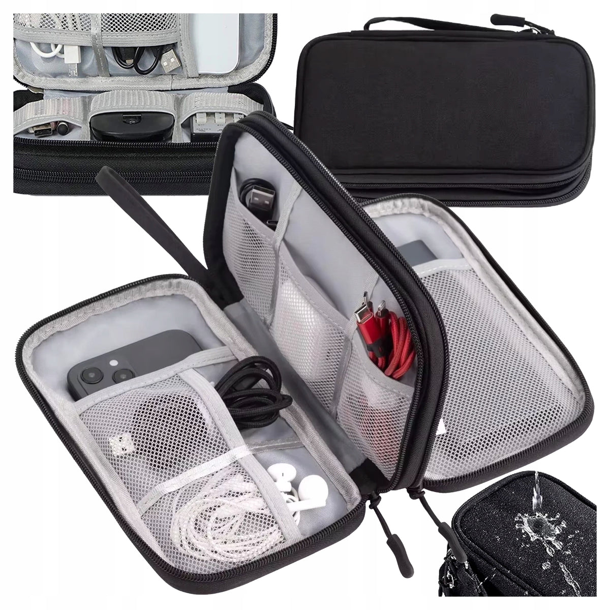 TRAVEL ORGANIZER COVER CABLE BAG CHARGER ELECTRONICS CASE XL