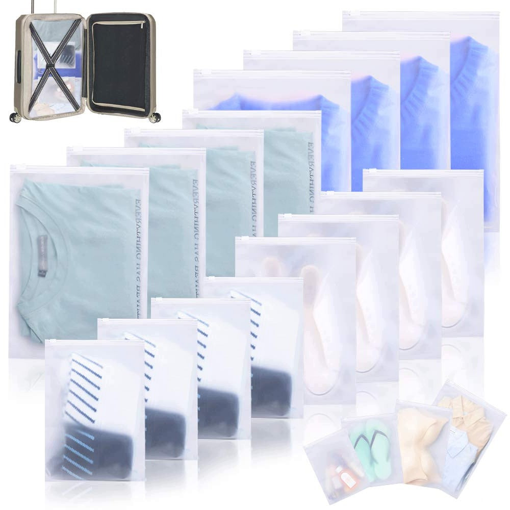 TRAVEL ORGANIZERS CLOTHES PACKAGING BAGS 16 PCS SET OF 4 SIZES