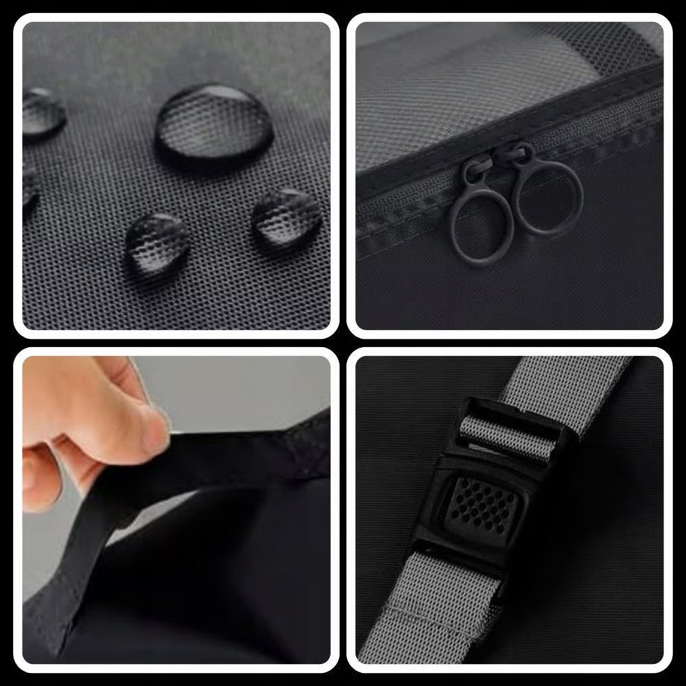 TRAVEL ORGANIZERS FOR SUITCASE CLOTHES SHOES UNDERWEAR BLACK SET 7PCS Packaging status original