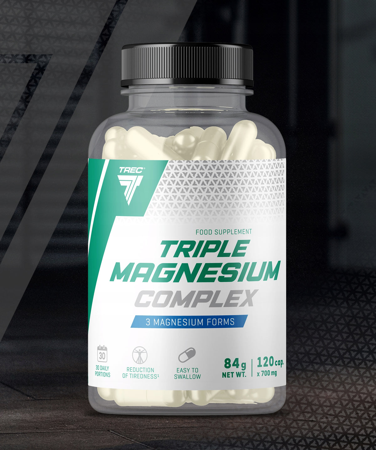 TREC TRIPLE MAGNESIUM COMPLEX 3 FORMS OF MAGNESIUM CITRATE LACTATE CARBONATE|120 Packaging status original