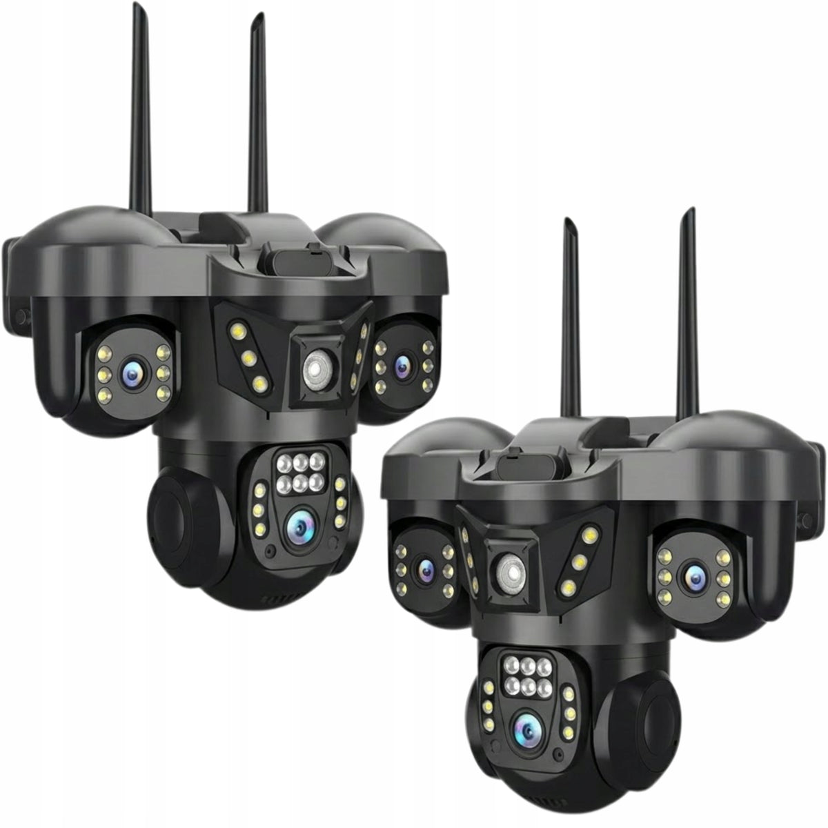TRIPLE WIFI CAMERA OUTDOOR ROTATING 6MPX QUAD HD TRACKING MICROPHONE Packaging status original