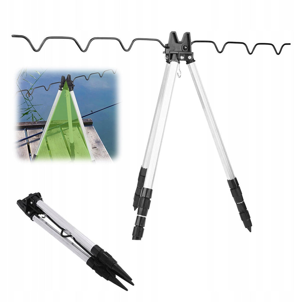 TRIPOD FOR SEA FISHING ROD ALUMINUM FOLDING 54-115CM ADJUSTABLE HANDLE