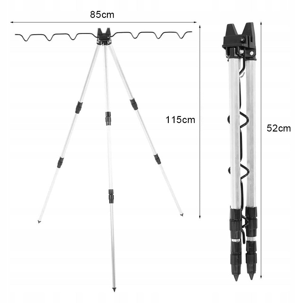 TRIPOD FOR SEA ROD MADE OF ALUMINIUM FOLDING ADJUSTABLE HEIGHT 54 – 115 CM Packaging status original