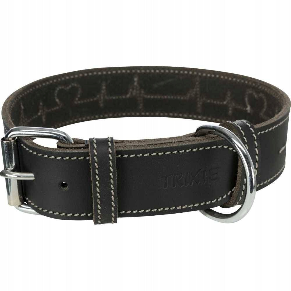 TRIXIE Rustic Heartbeat Leather Dog Collar M