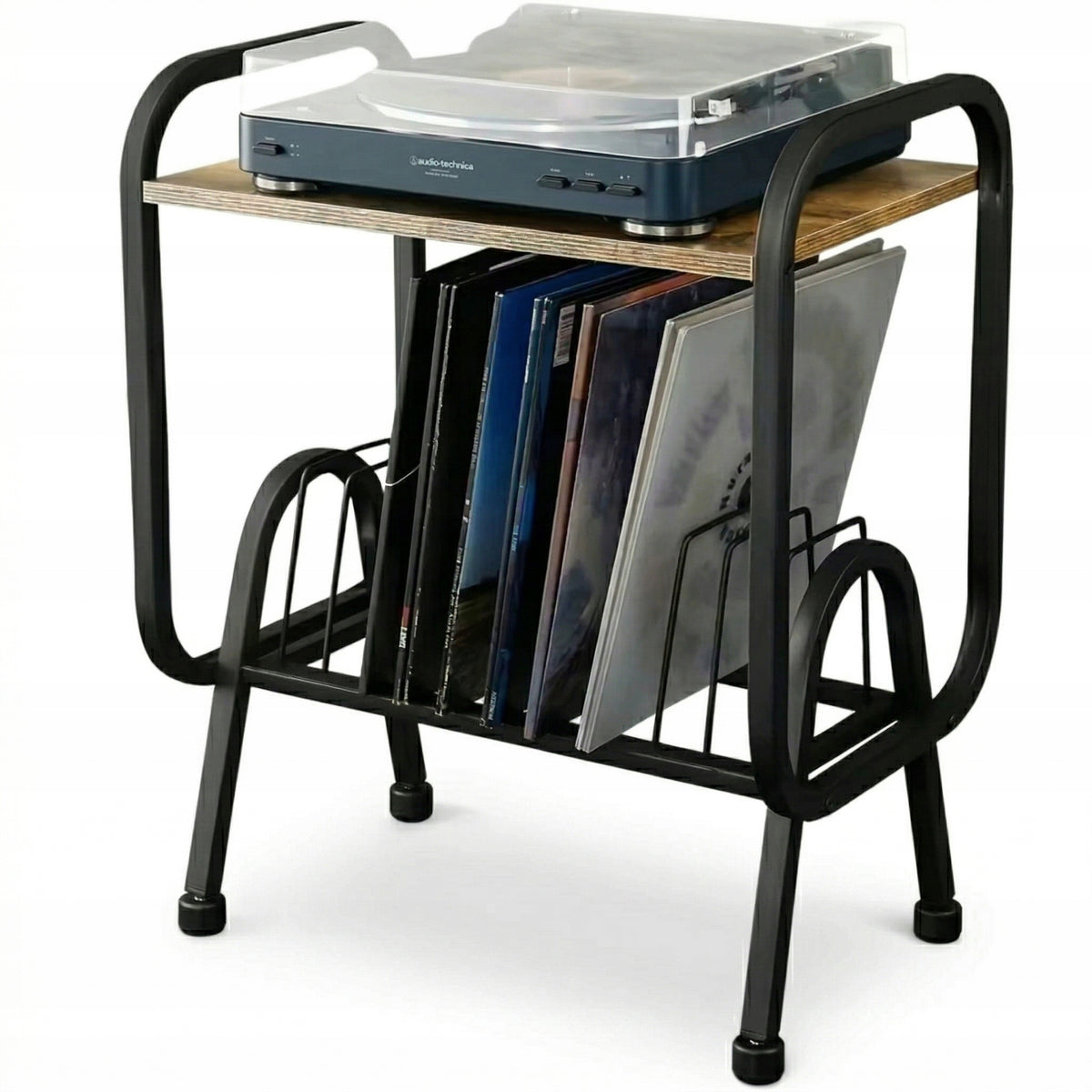 TURNTABLE TABLE SHELF CABINET RACK BOOKCASE FOR VINYL RECORDS