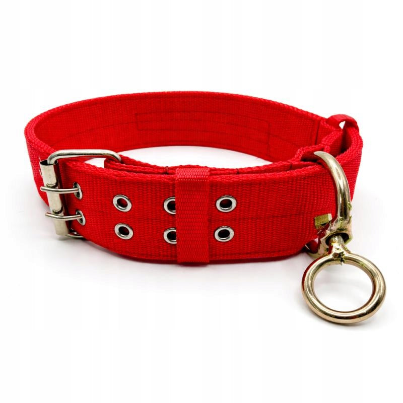 Tactical Collar POLICEDOG Red Wide Nylon Width 5 cm