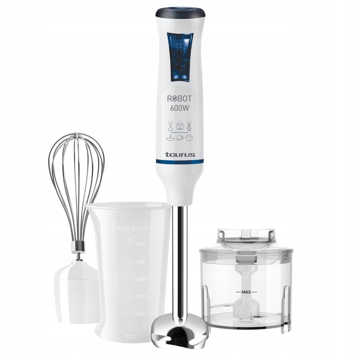 Taurus Robot 600 Plus Inox hand blender set, 20 degrees