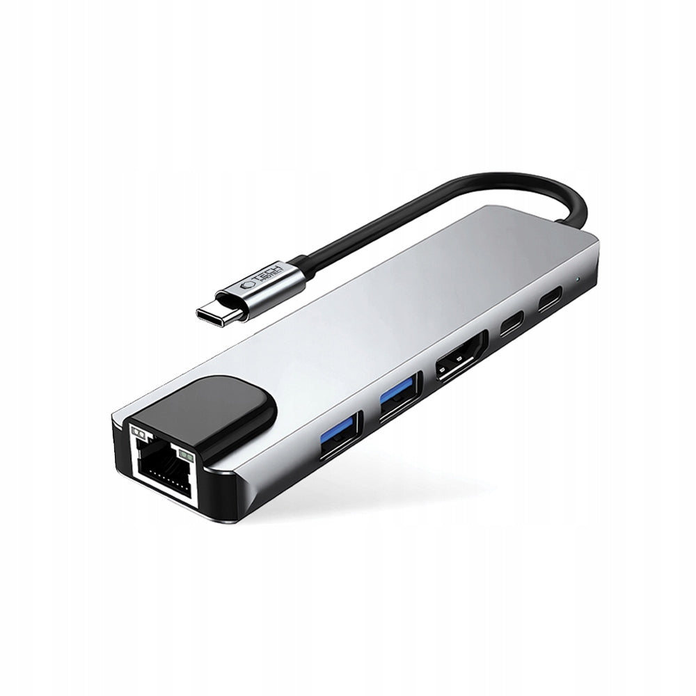 Tech-Protect Hub Splitter USB Adapter USB-A TYPE-C / HDMI 4K / RJ45 6in1 Manufacturer Tech-protect
