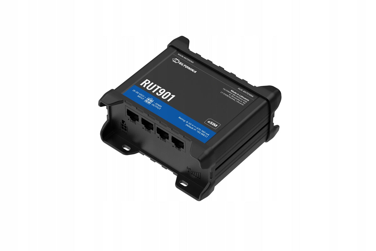 Teltonika RUT901 - industrial 4G LTE Cat 4 Dual SIM router with WiFi 4 and 4 after Model RUT901