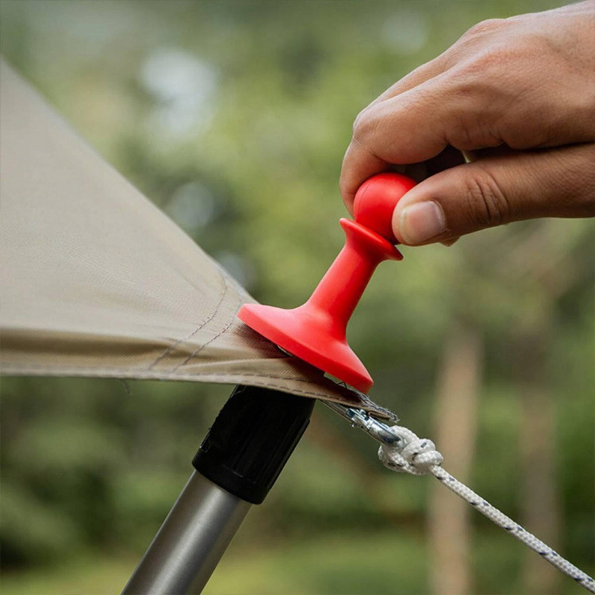 Tent Pole Cap Anti Spark Tarp Pole Tip Cover Weather Protection Black 1 PC Packaging status original
