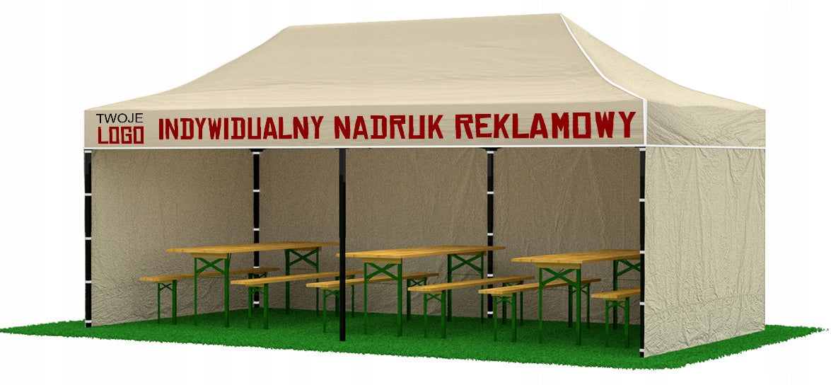 Tent with LOGO Express GARDEN 3x6 GAZEBO WITH PRINT INSCRIPTION PRINT Packaging status original